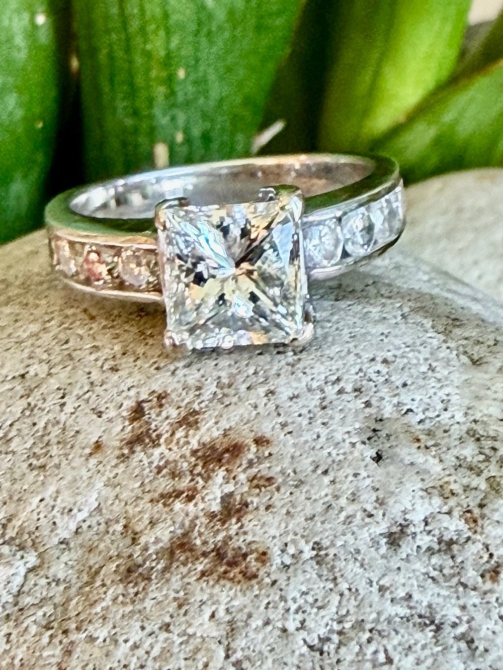 1.64 center 2.3 carat diamond ring